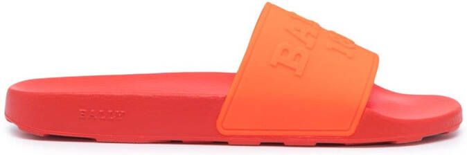 Bally logo-embossed slides Orange