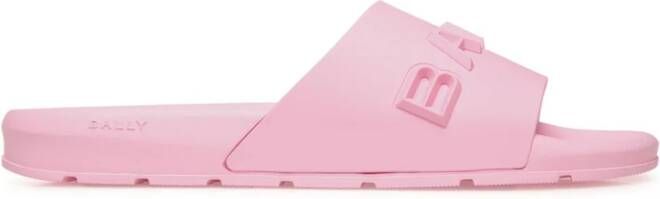 Bally logo-embossed slides Pink