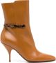 Bally logo-plaque leather boots Brown - Thumbnail 1