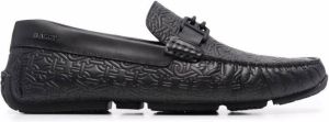 Bally logo-plaque leather loafers Black