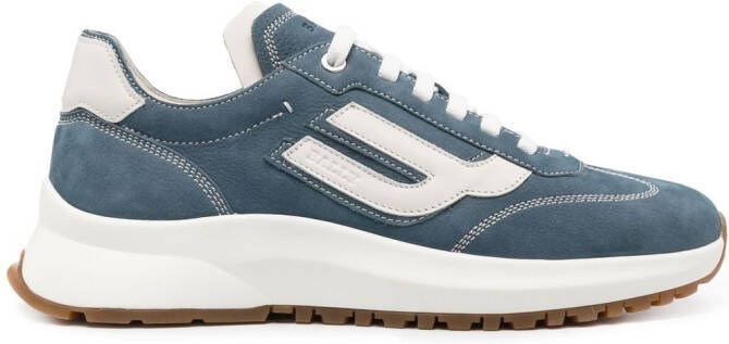 Bally logo-print panelled sneakers Blue