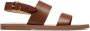 Bally logo-stamp leather sandals Brown - Thumbnail 1