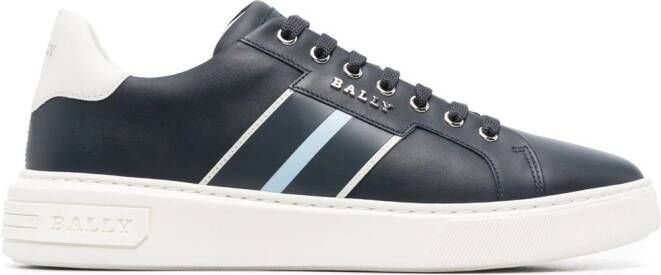 Bally low-top leather trainers Blue