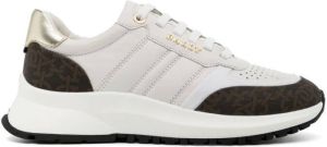 Bally low-top monogram-panelled sneakers White