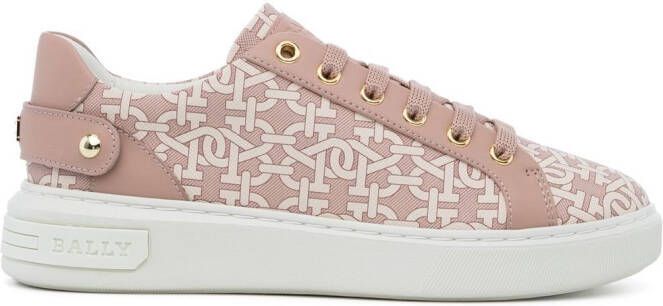 Bally Maily low-top monogram sneakers Pink