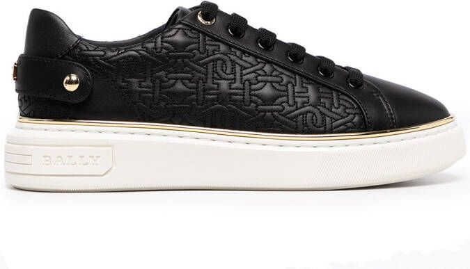 Bally Malya monogram-quilted sneakers Black