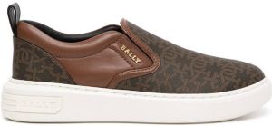 Bally Mardy monogram-print sneakers Brown