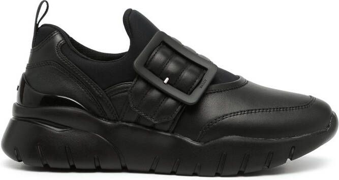 Bally monogram-print buckled sneakers Black