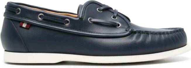 Bally Nabry leather boat shoes Blue