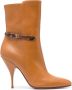 Bally Odeya 100mm leather boots Brown - Thumbnail 1