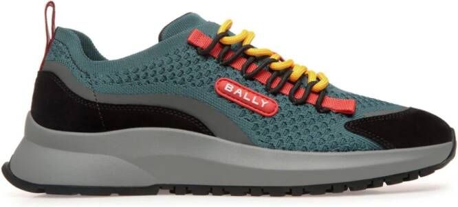 Bally Outline mesh logo-patch sneakers Green
