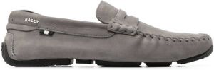 Bally penny slot suede loafers Grey