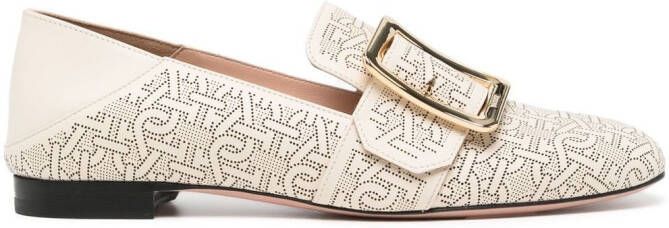 Bally perforated-detail buckle shoes Neutrals