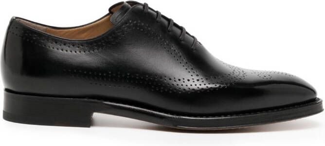Bally perforated-detail leather oxford shoes Black
