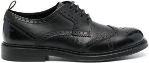 Bally perforated lace-up leather brogues Black