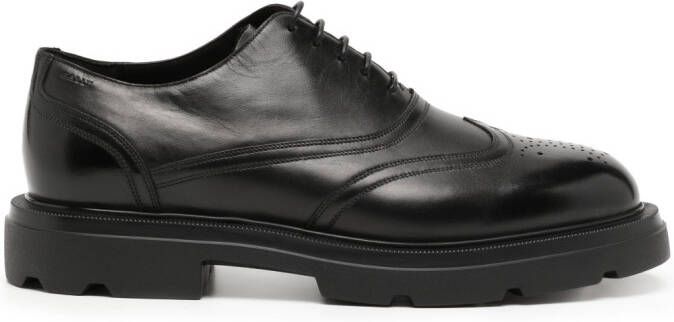 Bally perforated leather oxford shoes Black