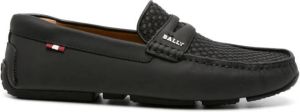 Bally Pikat logo-plaque leather loafers Black