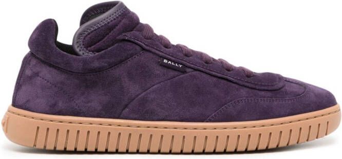Bally Player lace-up suede sneakers Purple