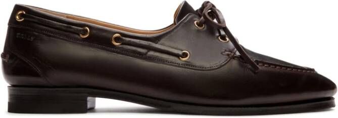 Bally Plume leather moccasins Brown