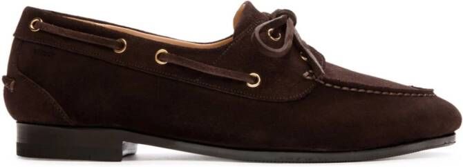 Bally Plume suede moccasins Brown
