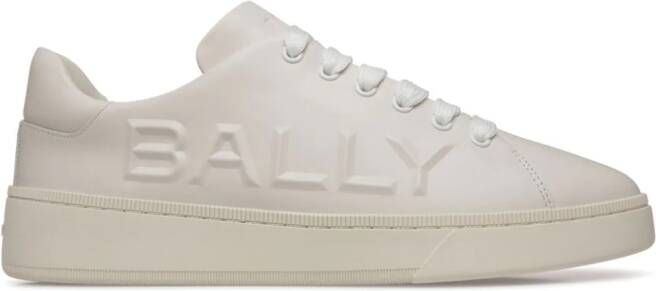 Bally Raise logo-embossed leather trainers White