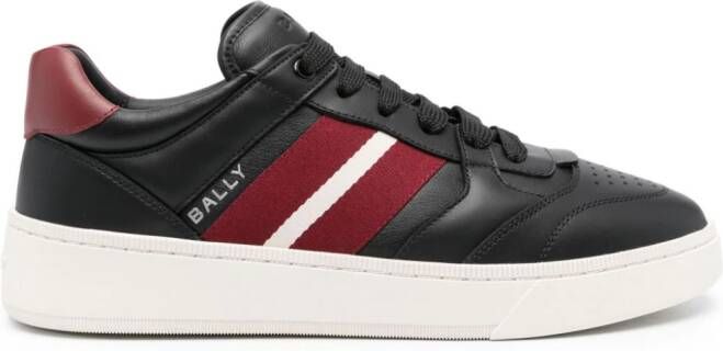 Bally Raise logo-print leather sneakers Black
