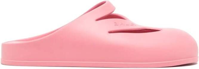 Bally round-toe flat slides Pink