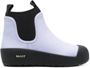 Bally rounded toe cap ankle boots Purple