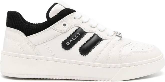 Bally Royalty logo-lettering leather sneakers White