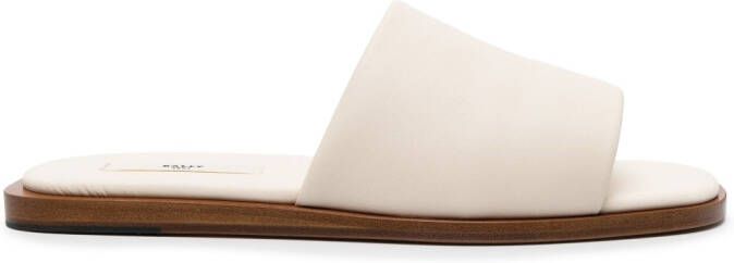 Bally Sabian smooth leather slides White