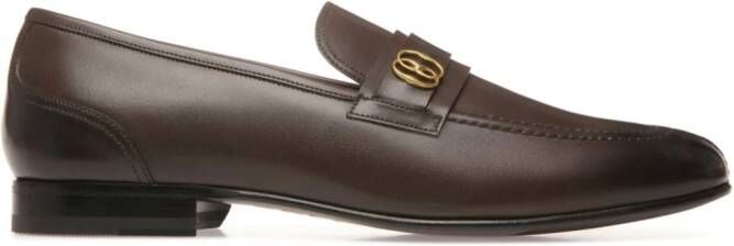 Bally Sadei logo-plaque leather loafers Brown