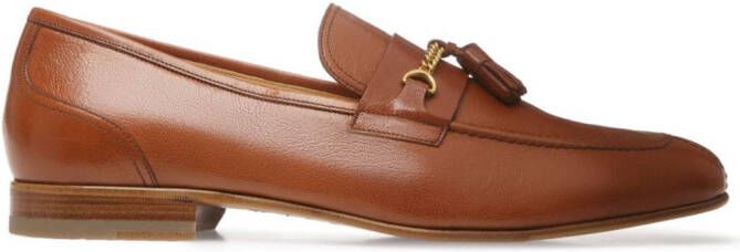 Bally Saily chain-detail leather loafers Orange