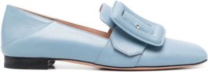 Bally side buckle-detail loafers Blue