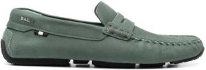 Bally side logo-plaque detail loafers Green
