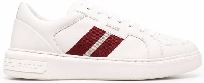 Bally side stripe detail sneakers White