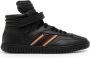 Bally side-stripe leather high-top sneakers Black - Thumbnail 1