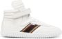 Bally side-stripe leather high-top sneakers White - Thumbnail 1