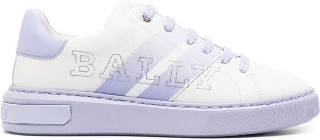 Bally side-stripe logo-print sneakers White