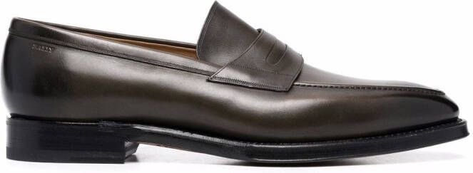 Bally slip-on leather loafers Green
