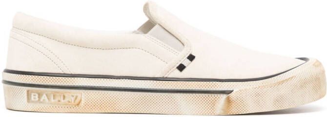 Bally slip-on low-top suede sneakers White