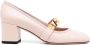 Bally Spell 55mm lettering-detail leather pumps Pink - Thumbnail 1