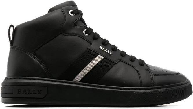 Bally stripe-detail high-top sneakers Black