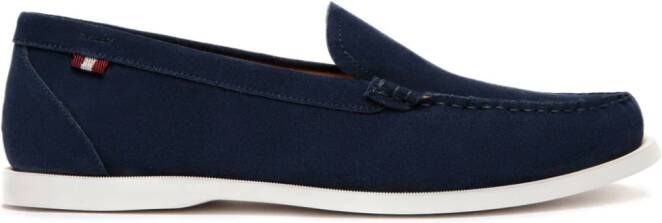 Bally stripe-detailing leather loafers Blue