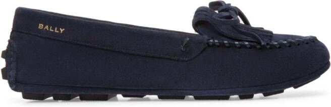 Bally tassel-detail suede loafers Blue