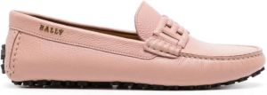 Bally tonal leather loafers Pink