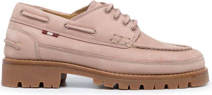 Bally Traper leather moccasins Pink