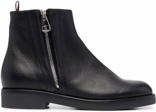 Bally zip-up leather boots Black