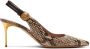Balmain Alma 75mm snakeskin leather pumps Brown - Thumbnail 1