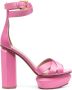 Balmain Ava satin 140mm platform sandals Pink - Thumbnail 1