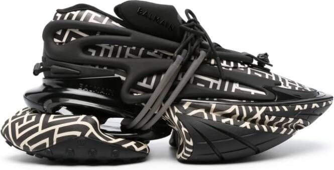 Balmain B-Bold monogram-print sneakers Black